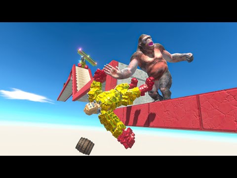 Jump and Escape from Spike Traps and Goro The Giant - Animal Revolt Battle Simulator