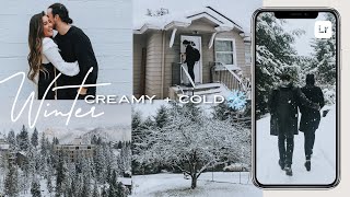 Creamy + Cold WINTER Lightroom Mobile Preset by @athenaandcamron