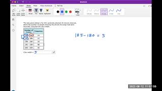 Finding class width in a frequency distribution
