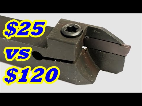$25 eBay Carbide insert parting tool vs Kennametal and Sumitomo at 3000rpm