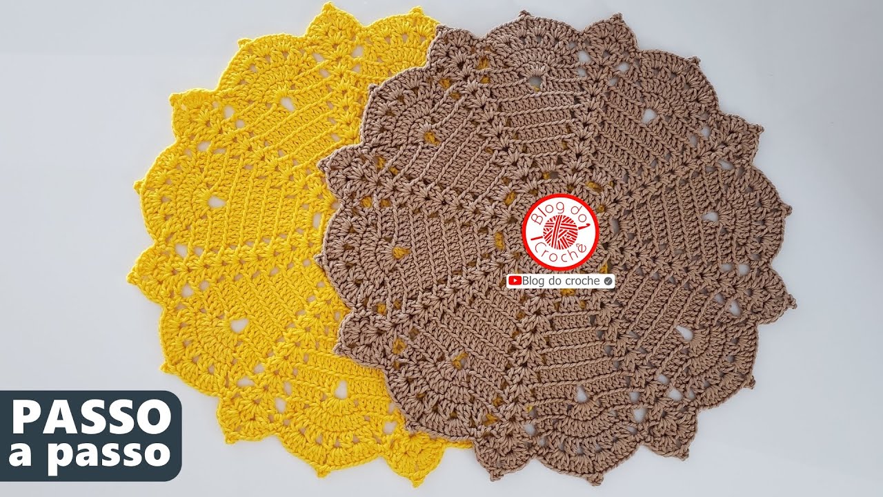 CROCHET PIZZA PLACEMAT 160g | ECONOMICAL / Step by step crochet placemat set