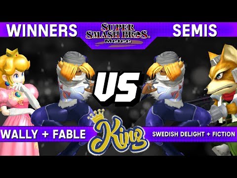 Smash Melee - Wally + Fable (Sheik / Peach) vs Swedish Delight + Fiction (Sheik / Fox) - King WS