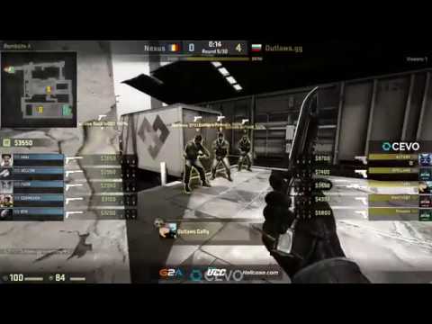 Outlaws.GG CeRq with 1vs2 AWP clutch kill on Train #CSGO #Stream #HLTV #eSports