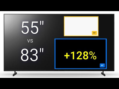 55" vs 83" TV Size Comparison — This Is a Massive Upgrade