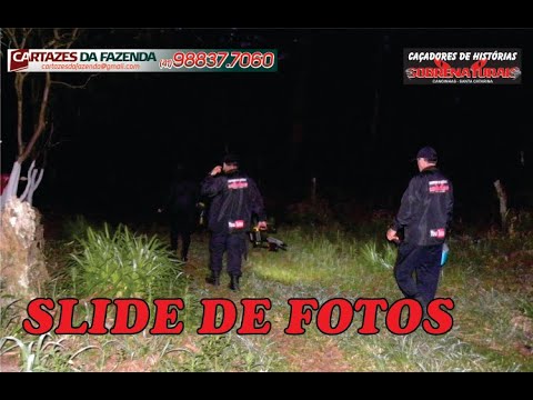Slide de fotos da investigação Caipora