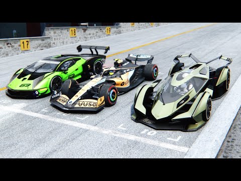 McLaren F1 2022 vs Lamborghini Vision GT vs Lamborghini Essenza SCV12 at Silverstone GP