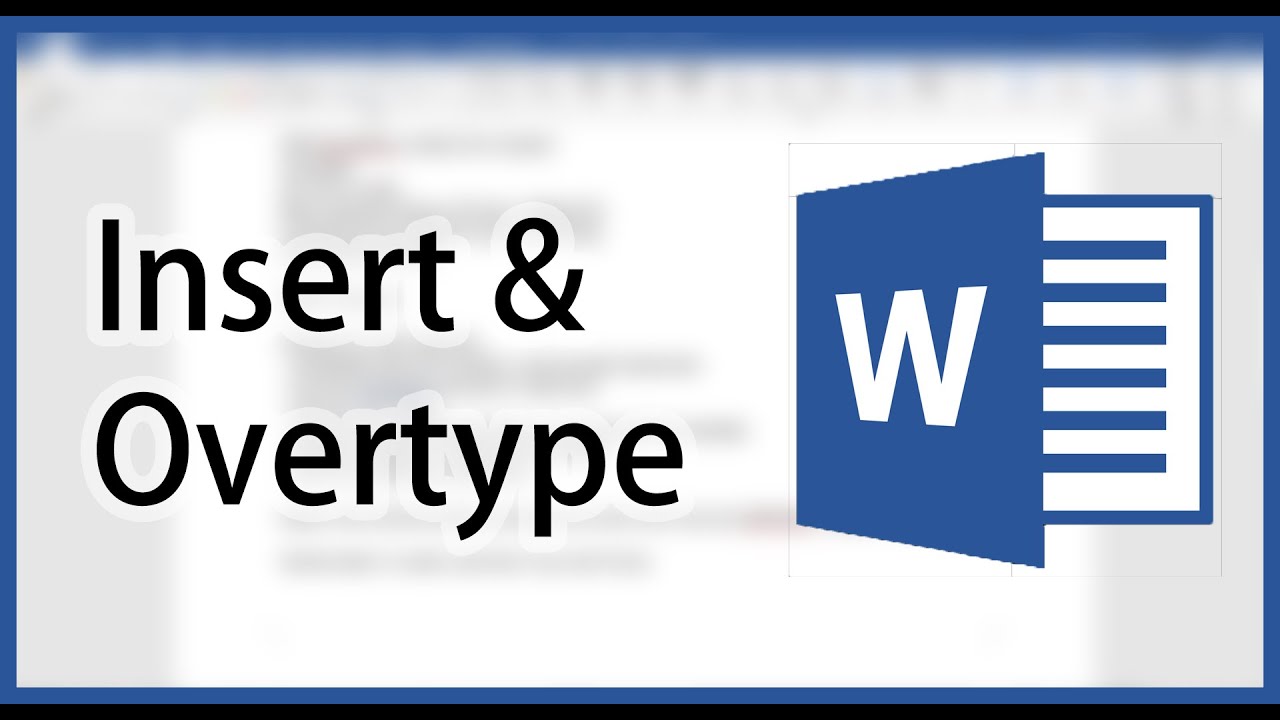 Replace the words: Switching between Insert and Overtype Mode in Microsoft Word