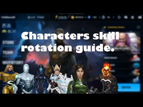 Characters skill rotation guide. #MarvelFutureFight