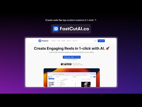 FastCut AI - Redefining short form video editing | Edit videos in one click using AI