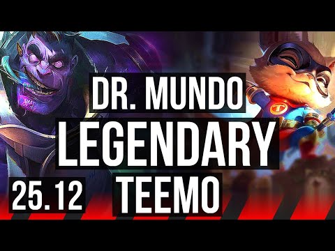 DR. MUNDO vs TEEMO (TOP) | Legendary | EUW Master | 25.12