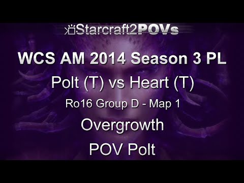 SC2 HotS - WCS AM 2014 S3 PL - Polt vs Heart - Ro16 Group D - Map 1 - Overgrowth - Polt