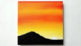 Download lagu Sunset Painting On Canvas For Beginners Easy And Simple mp3