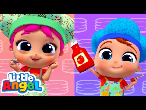 The Ketchup Song | Little Angel Kids Songs & Nursery Rhymes | Moonbug Kids