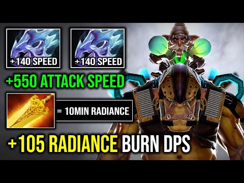 WTF 10MIN RADIANCE +105 Flame Cloak Radiance Burn Per Sec with 550 Attack Speed Alchemist Dota 2