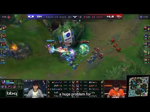 HLE Life flash knock up to kill DK Deft! HLE viper is angry! DK vs HLE LCK spring playoff