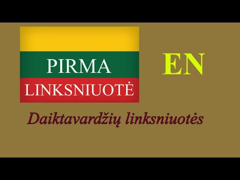 LITHUANIAN LESSON 177 - 1 DAIKTAVARDŽIŲ LINKSNIUOTĖ -  1ST DECLENSION OF NOUNS