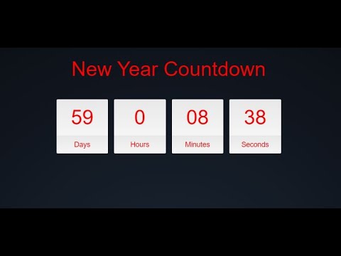 New Year Count Down Projects Using Htmlcssbootstrap And Jquery With Source Code