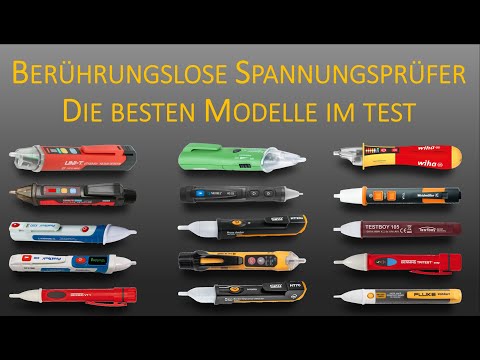 Berührungslose Spannungsprüfer – Teil 2 – Bester Spannungsprüfer! Test mit 16 Geräten mit Verlosung
