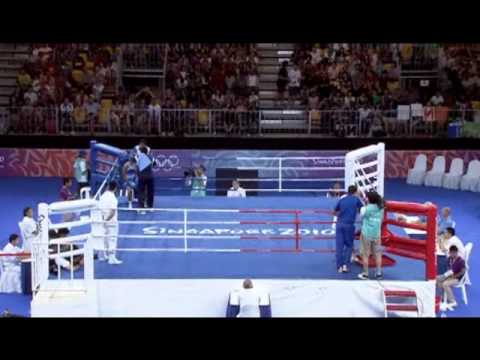 54kg Semifinal 1   DAVIES Zack GBR vs THAPA Shiva IND