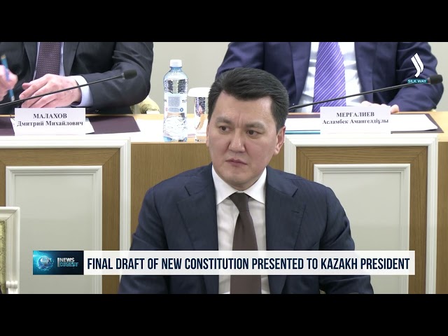 Final draft of new Constitution presented to Kazakh President