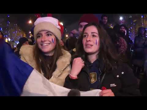 Paris celebrates after France beat Morocco to make World Cup final｜Qatar 2022｜Champs-Elysees