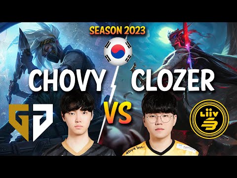 GEN Chovy vs LSB Clozer - Chovy AKALI vs Clozer YONE Mid - Patch 13.24 KR Ranked
