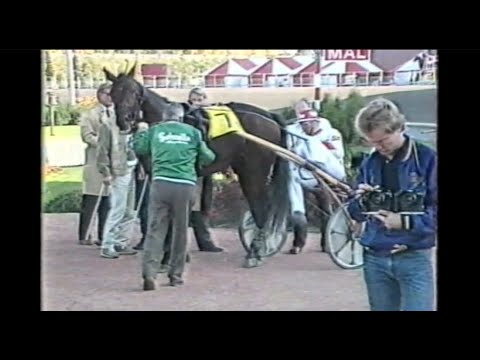 Clash Hammering & Stig H Johansson vinner Svenskt Travkriterium-Consolation på Solvalla 1985.