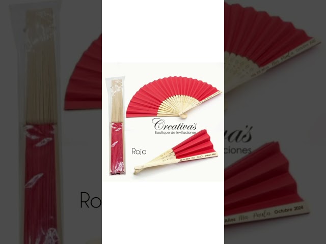 Vídeo relacionado con Tomkity 60 Abanicos Personalizados Boda para Invitados Plegable Blanco Regalo Decoración