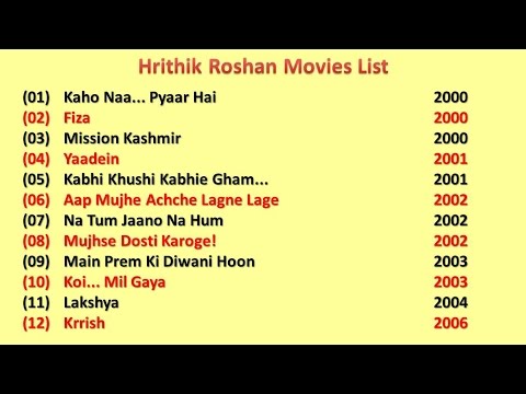 download lagu mp3 mp4 Movie List Hrithik Roshan, download lagu Movie List Hrithik Roshan gratis, unduh video klip Movie List Hrithik Roshan