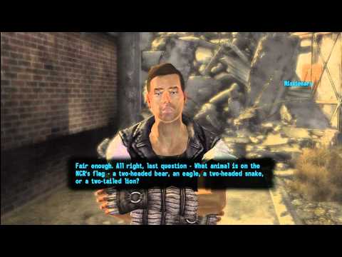 Fallout New Vegas: G.I. Blues (Tutorial) Quiz Question Answers!