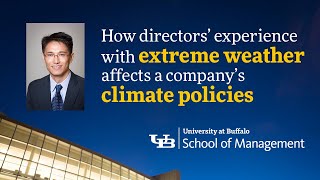 YouTube video highlighting School of Management faculty research on climate policies. 
