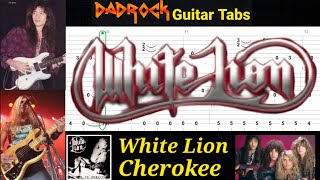 Cherokee - White Lion - Guitar + Bass TABS Lesson 