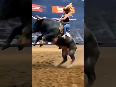 Influencer Jennifer Riding a Bull