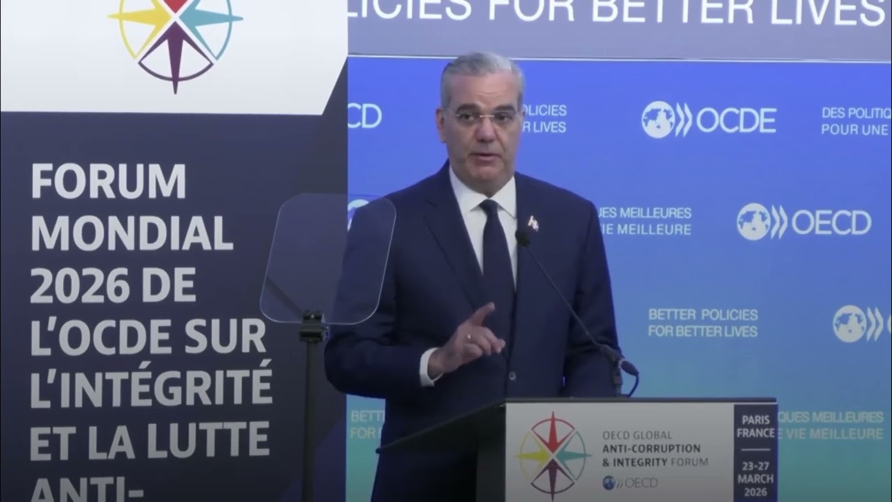 Abinader reafirma en la OCDE compromiso contra la corrupción