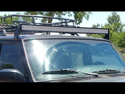 Home made 52" inch LED Light bar Mounts Jeep Cherokee XJ