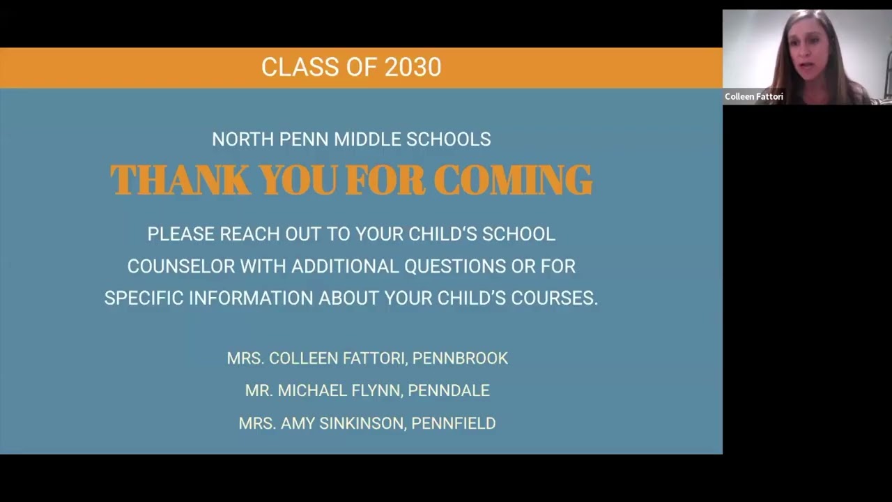 NPSD Middle School Rising 8th Grade/NPHS Class of 2030 Course Selection Info Night 2-11-25