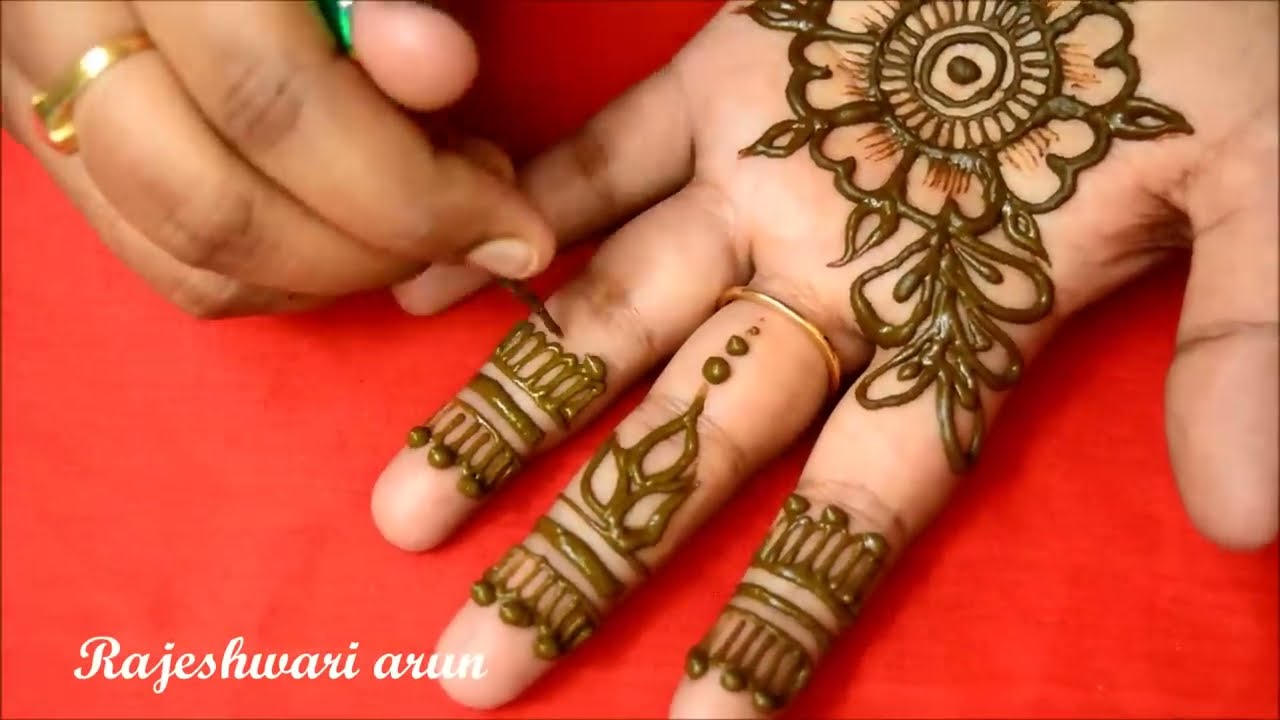 simple arabic mehndi design for hands by rajeshwari arun