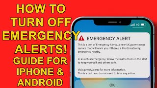 🔴 Turn Off Emergency Alerts on iPhone and Android 🔴