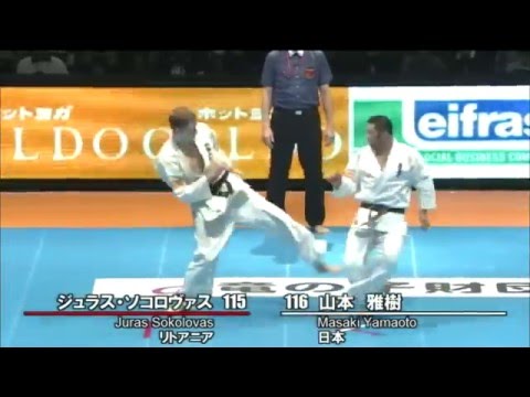 【新極真会】 The 11th World Karate Championship 1 round23 Juras Sokolovas vs Masaki Yamaoto