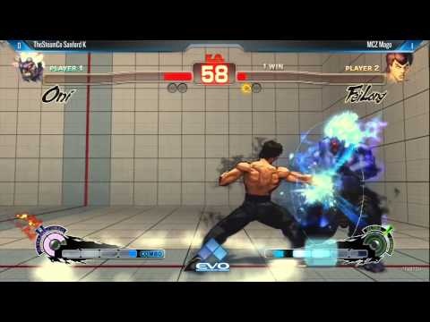 [EVO 2014 USFIV Top 256] TheSteamCo Sanford K (Oni) vs MCZ Mago (Fei Long)