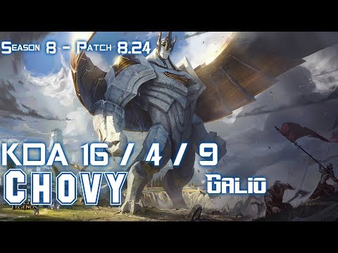 Chovy GALIO vs TALON Mid - Patch 8.24 KR Ranked