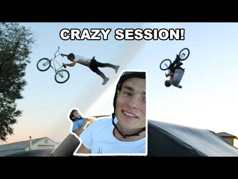 INSANE BACKYARD SESSION!  Quad Whips and Front Flips!