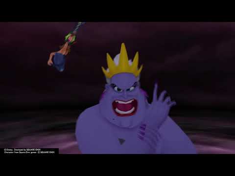 Kingdom Hearts II Final Mix (PS4) Cutscene #348 - Prince Eric defeats Ursula