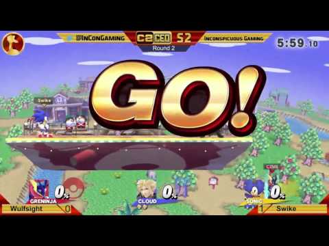C2CEO S2 W1 Wulfsight (Cloud) VS Swike (Sonic) - Smash 4 Wii U