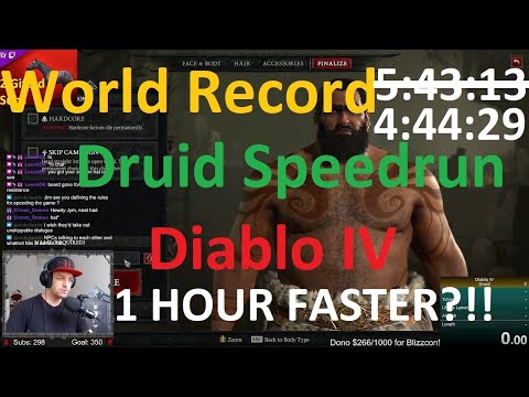 World Record! Crushing the OLD Druid Speedrun! 4:44:29 - Diablo 4
