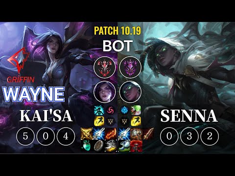 GRF Wayne Kai'Sa vs Senna Bot - KR Patch 10.19