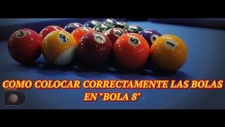 colocacion de bolas en bola 8