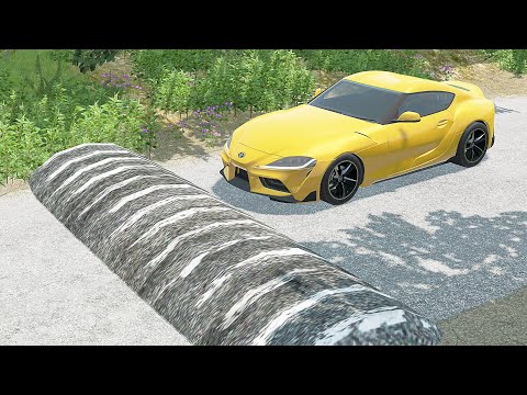 Mobil vs Speed Bumps #8 - BeamNG Drive