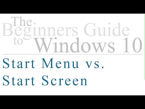 Windows 10 - Start Menu vs. Start Screen