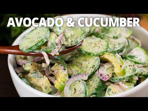 Quick Avocado Cucumber Yogurt Salad